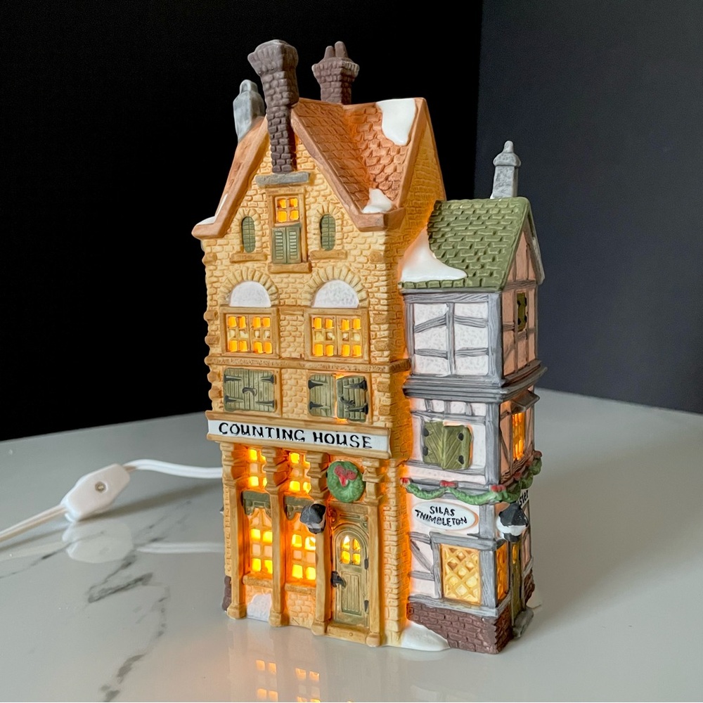 "Counting House / Silas Thumbleton Barrister" Dickens Snow Village by Dept. 56